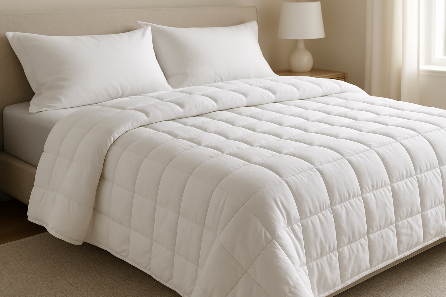 White weighted blanket